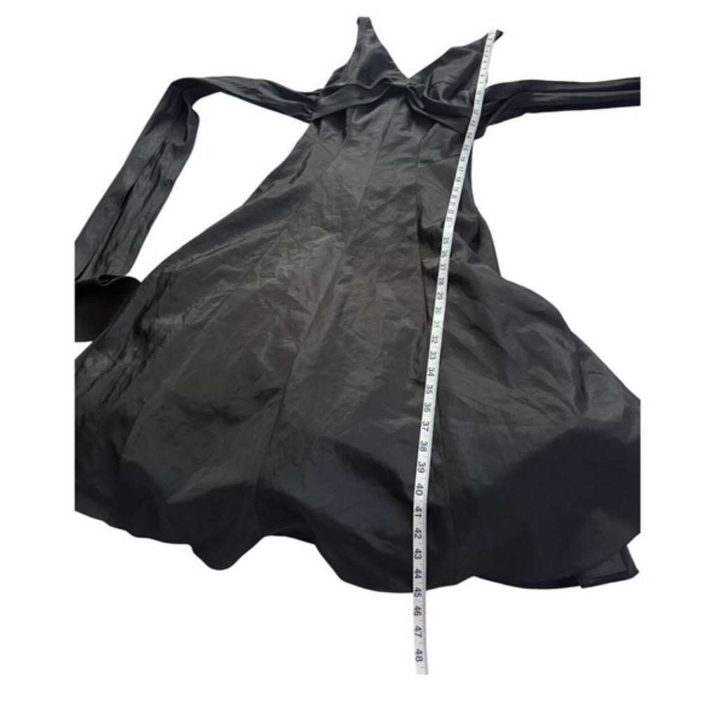 Onyx Nite Black Taffeta Crinoline Fit & Flare Dress 6 Vintage Whimsigoth Grunge - Picture 6 of 10